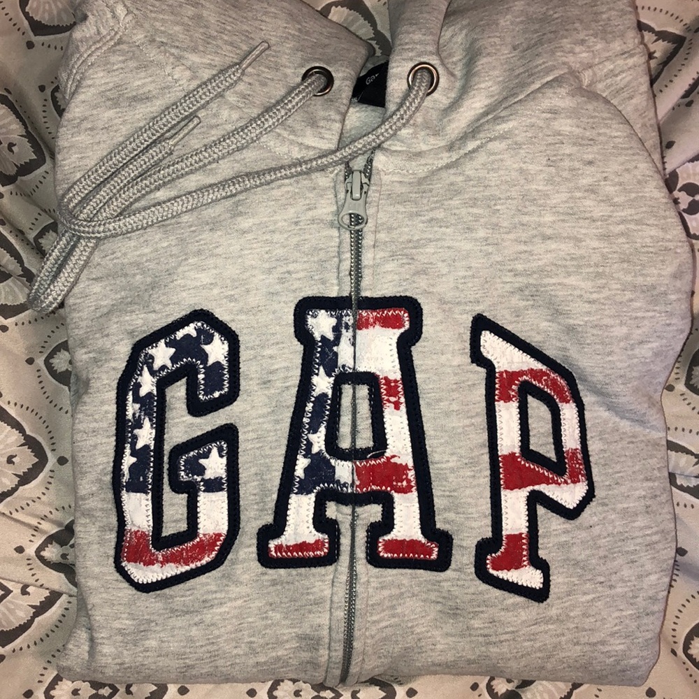 American Flag Stars and Stripes Gap Hoodie